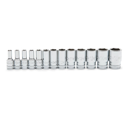 Gearwrench® 13Pc 1/4in. Drive 6Pt Mid Length Metric Socket Set | Accent Tools
