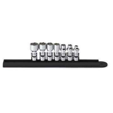 Gearwrench® Socket Set 1/4 Drive Flex 6pt Rail SAE 7Pc | Accent Tools