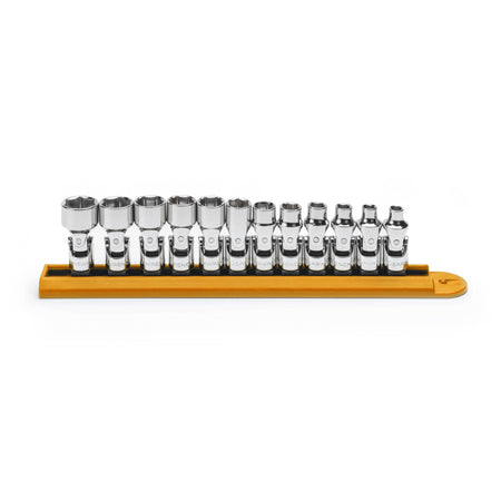 Gearwrench® 12Pc 1/4in. Drive 6-Point Flex Metric Socket Set | Accent Tools