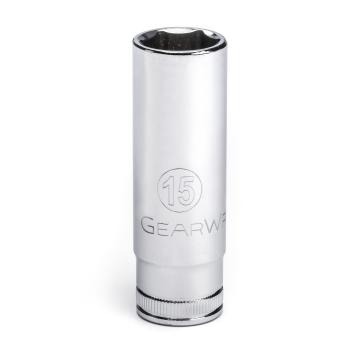 Gearwrench® 3/8 Dr 6Pt Socket Deep Metric 15mm | Accent Tools