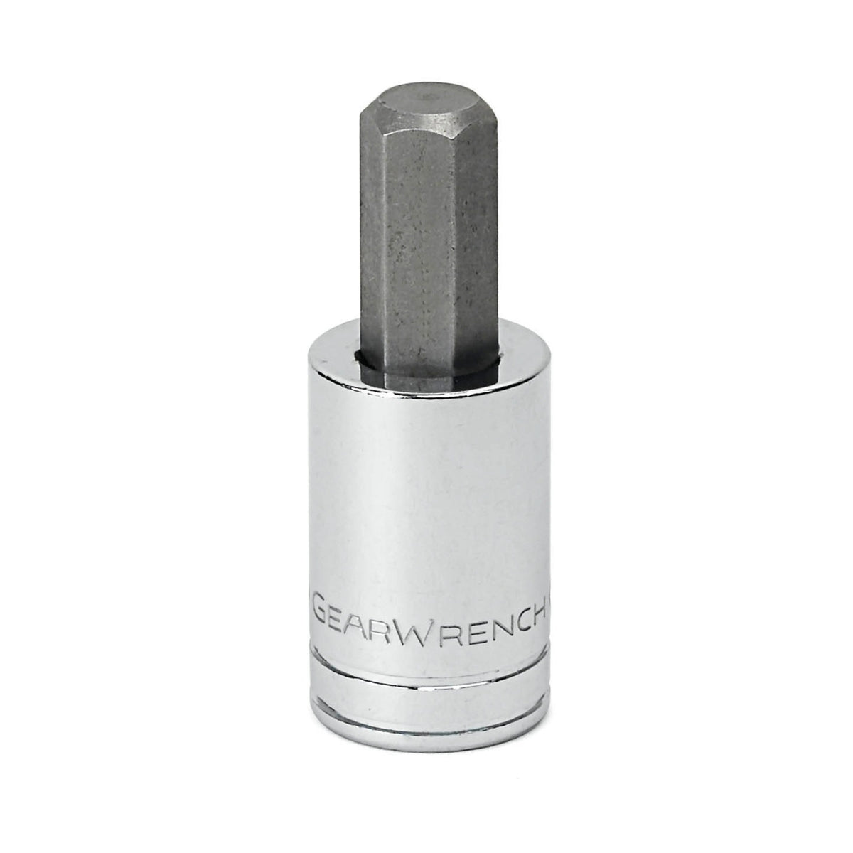 GEARWRENCH 5mm 3/8 inch drive metric hex bit socket with S2 steel insert and chrome finish