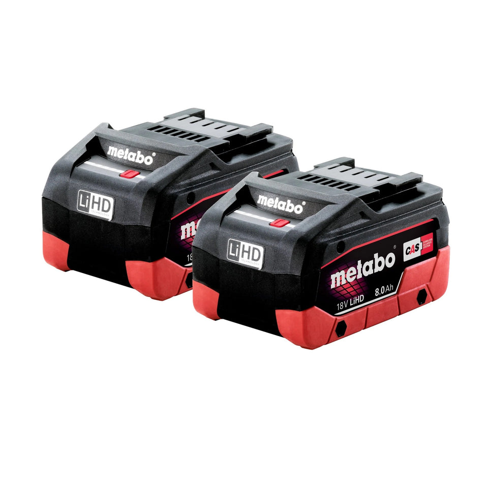 Metabo 2 x 18V 8.0aH LiHD Battery Twin Pack