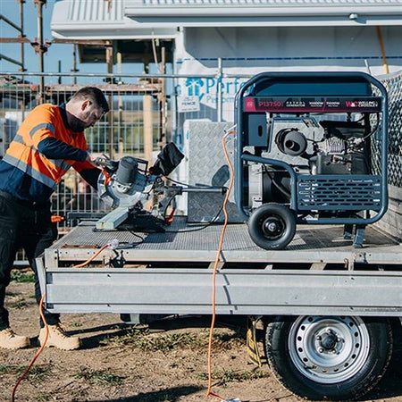 W&C 13.75 kVA (11,000W) Open Frame AVR Petrol Generator E-Start & RCD WC-P13750RCD | White International
