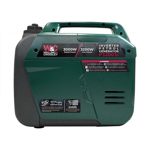 W&C 3,200W Smart Silent Inverter Petrol Generator WC-P3200Si | White International