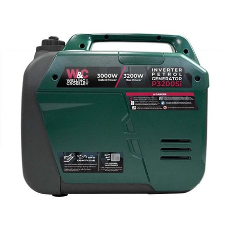 W&C 3,200W Smart Silent Inverter Petrol Generator WC-P3200Si | White International