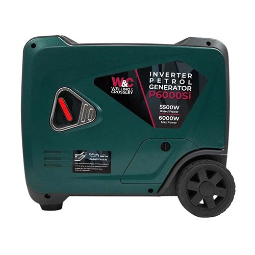 W&C 6,000W Smart Silent Inverter Petrol Generator with E-Start WC-P6000Si | White International