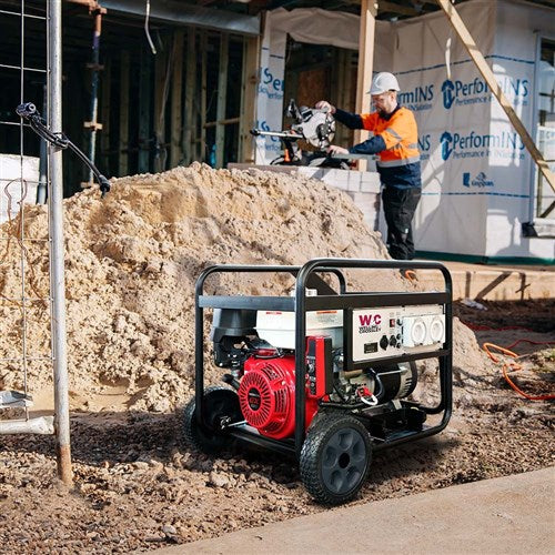 W&C 7.75kVA (6000W) Open Frame AVRGenerator with Honda Engine WC-P7750H | White International