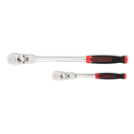 Gearwrench® 1/4 & 3/8 r 120XP Dual Material Flex Head Ratchet Set 2Pc NEW | Accent Tools
