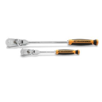 Gearwrench® 1/4 & 3/8 r 120XP Dual Material Flex Head Ratchet Set 2Pc NEW | Accent Tools