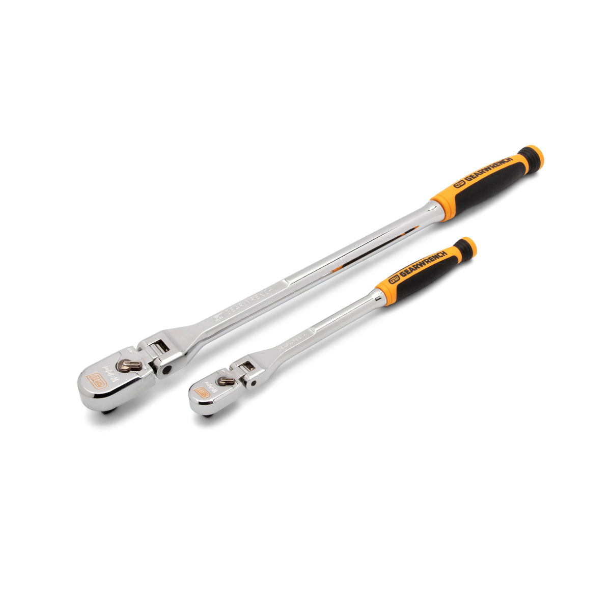 Gearwrench® 2Pc 1/4 & 3/8 in. Drive 120XP Dual Material Flex Handle Teardrop Ratchet Set | Accent Tools