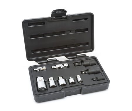 Gearwrench® 10Pc 1/4in., 3/8in. & 1/2in. Drive Universal Joint & Adapter Set | Accent Tools