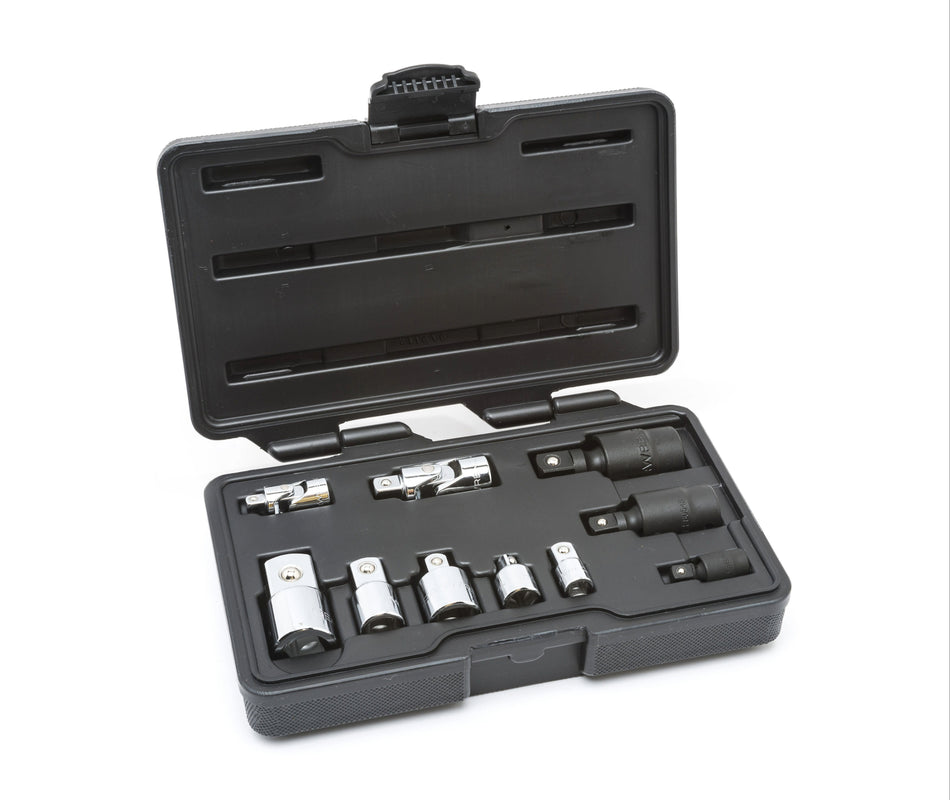 Gearwrench® 10Pc 1/4in., 3/8in. & 1/2in. Drive Universal Joint & Adapter Set | Accent Tools