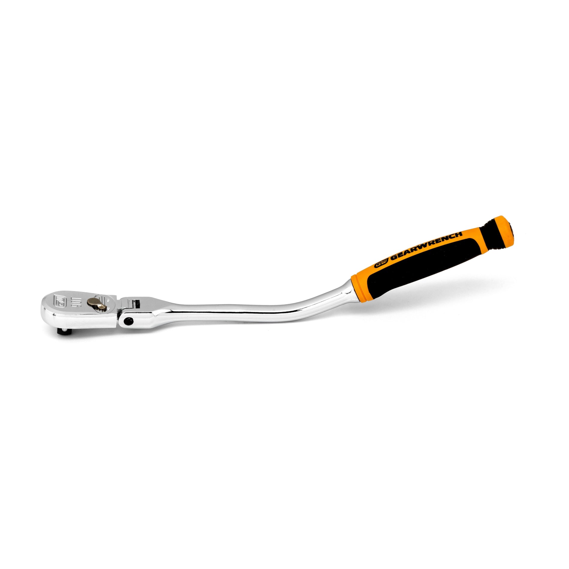 Gearwrench® 3/8in. Drive 90-Tooth Dual Material Offset Flex Head Teardrop Ratchet (12-1/4in.) | Accent Tools