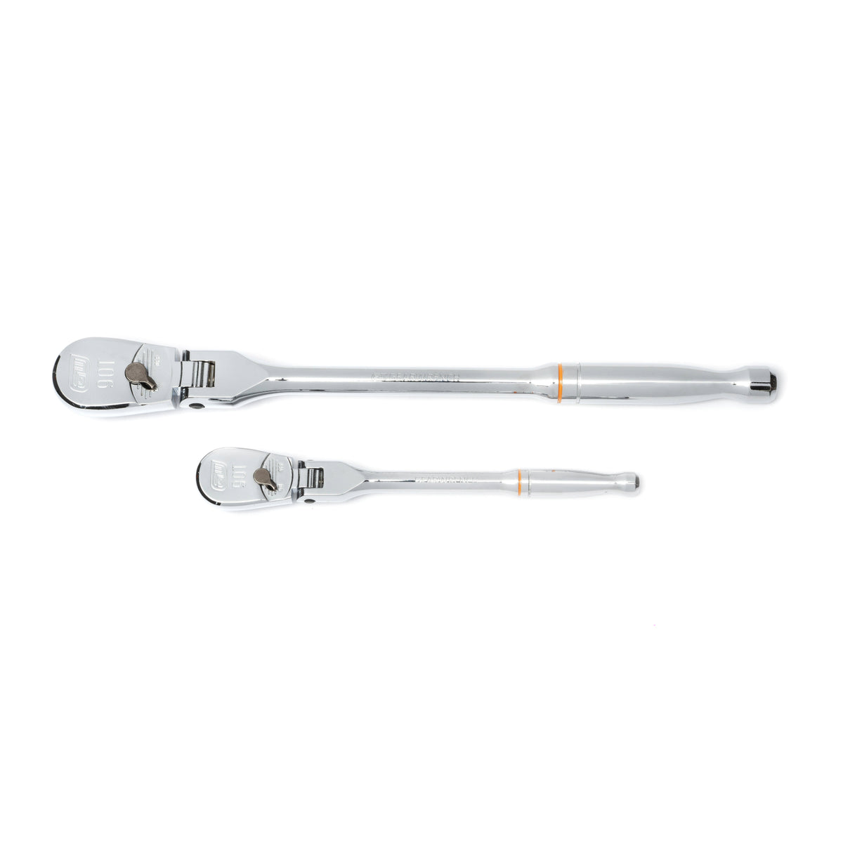 Gearwrench® 2 Pc. 1/4 & 3/8 Drive 90 Tooth Flex Head Teardrop Ratchet Set | Accent Tools