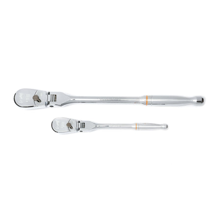 Gearwrench® 2 Pc. 1/4 & 3/8 Drive 90 Tooth Flex Head Teardrop Ratchet Set | Accent Tools