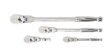Gearwrench® 4Pc 1/4in. 3/8in. & 1/2in. Drive 120XP Flex Head Teardrop Ratchet Set | Accent Tools