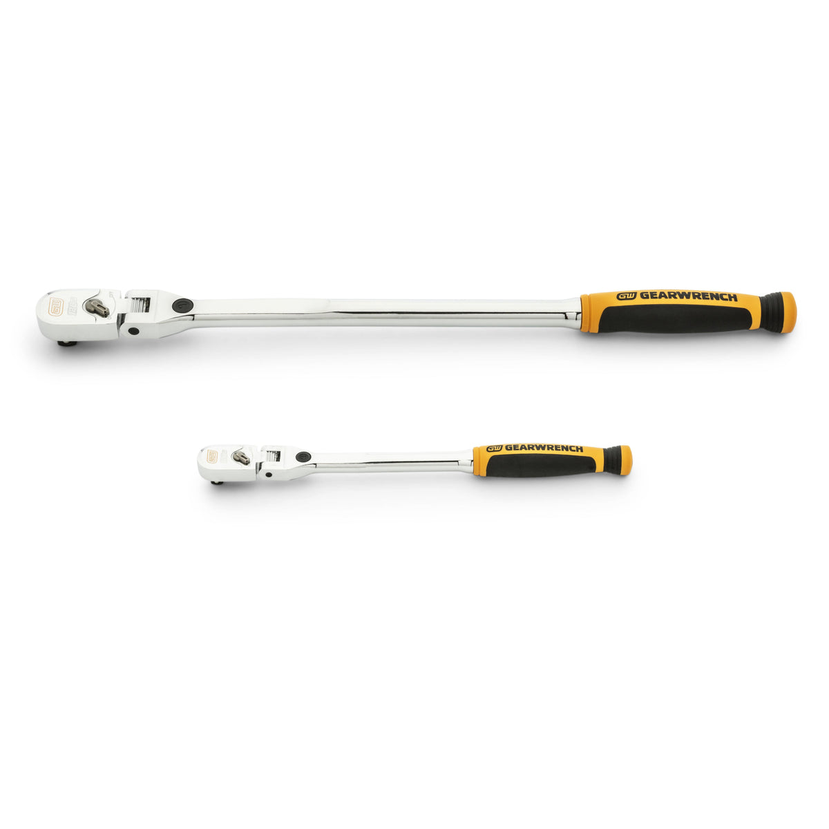 Gearwrench® 2Pc 1/4 & 3/8 in. Drive 120XP Dual Material Handle Locking Flex Head Ratchet Set | Accent Tools