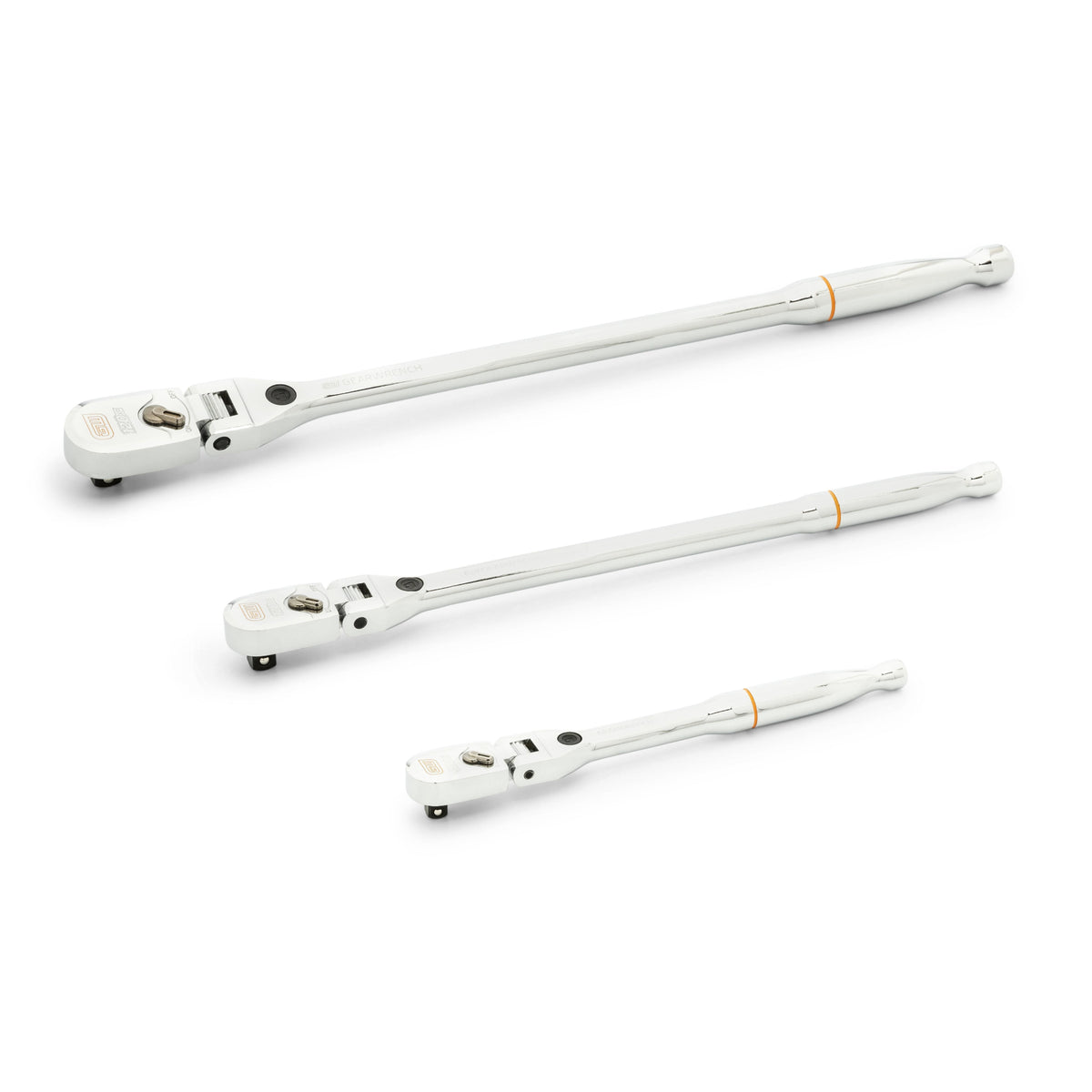 Gearwrench® 3Pc 1/4, 3/8 & 1/2 in. Drive 120XP Locking Flex Head Ratchet Set | Accent Tools