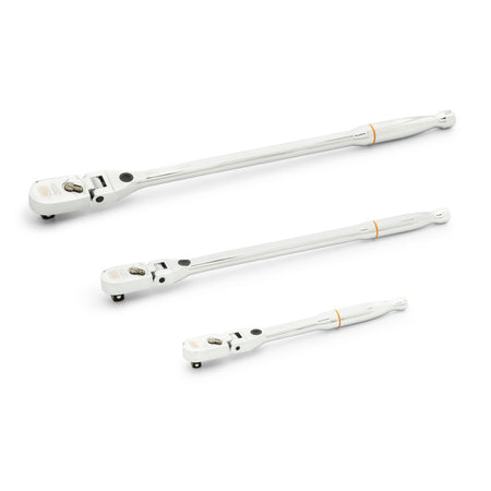 Gearwrench® 3Pc 1/4, 3/8 & 1/2 in. Drive 120XP Locking Flex Head Ratchet Set | Accent Tools