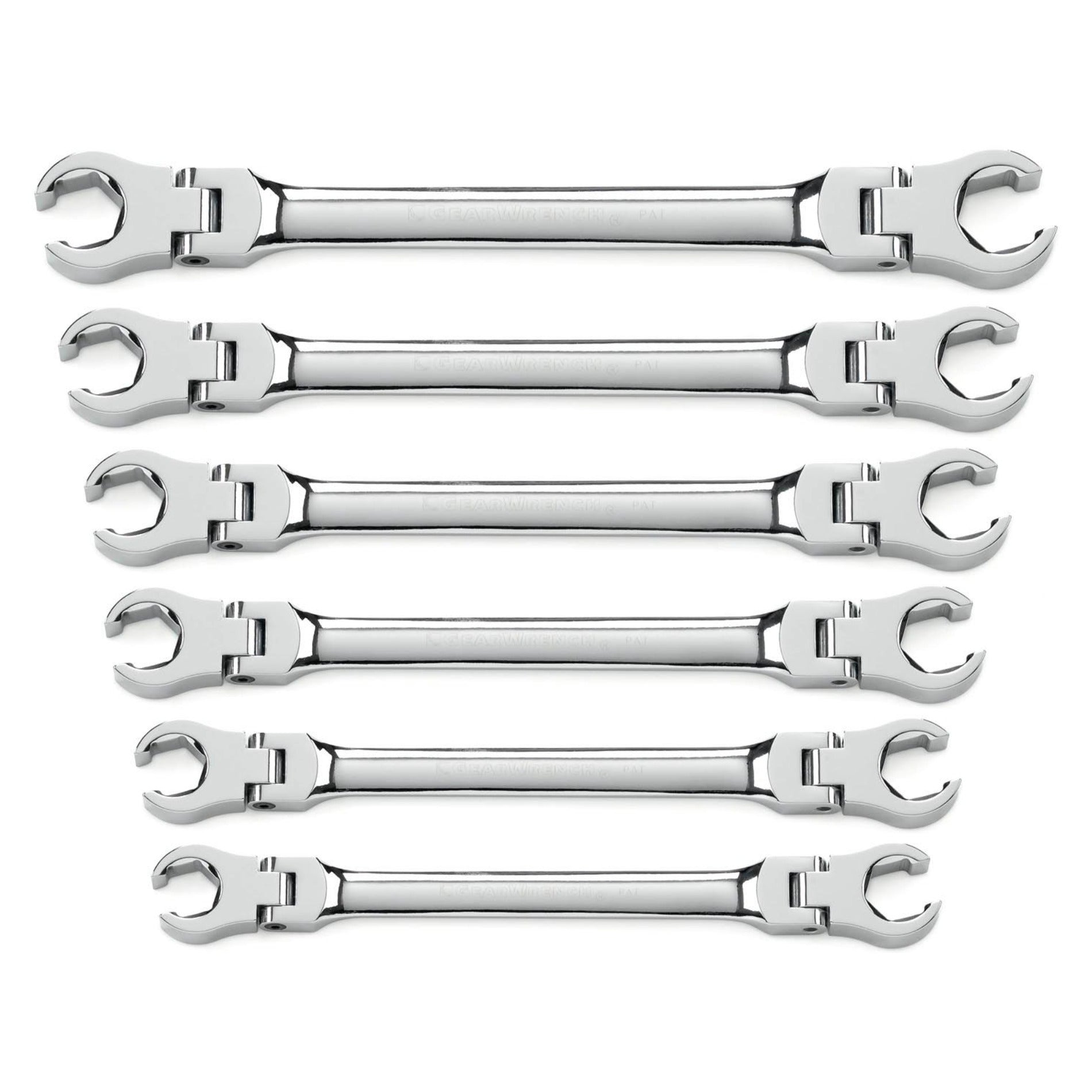 Gearwrench® 6Pc Metric Flex Head Flare Nut Wrench Set | Accent Tools