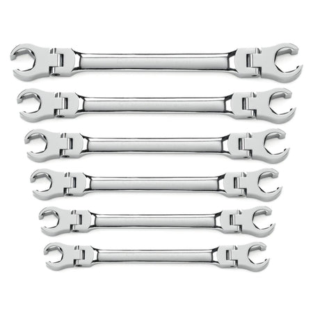 Gearwrench® 6Pc Metric Flex Head Flare Nut Wrench Set | Accent Tools