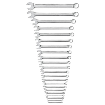 GEARWRENCH 22-piece 12-point metric long pattern combination wrench set with tool roll
