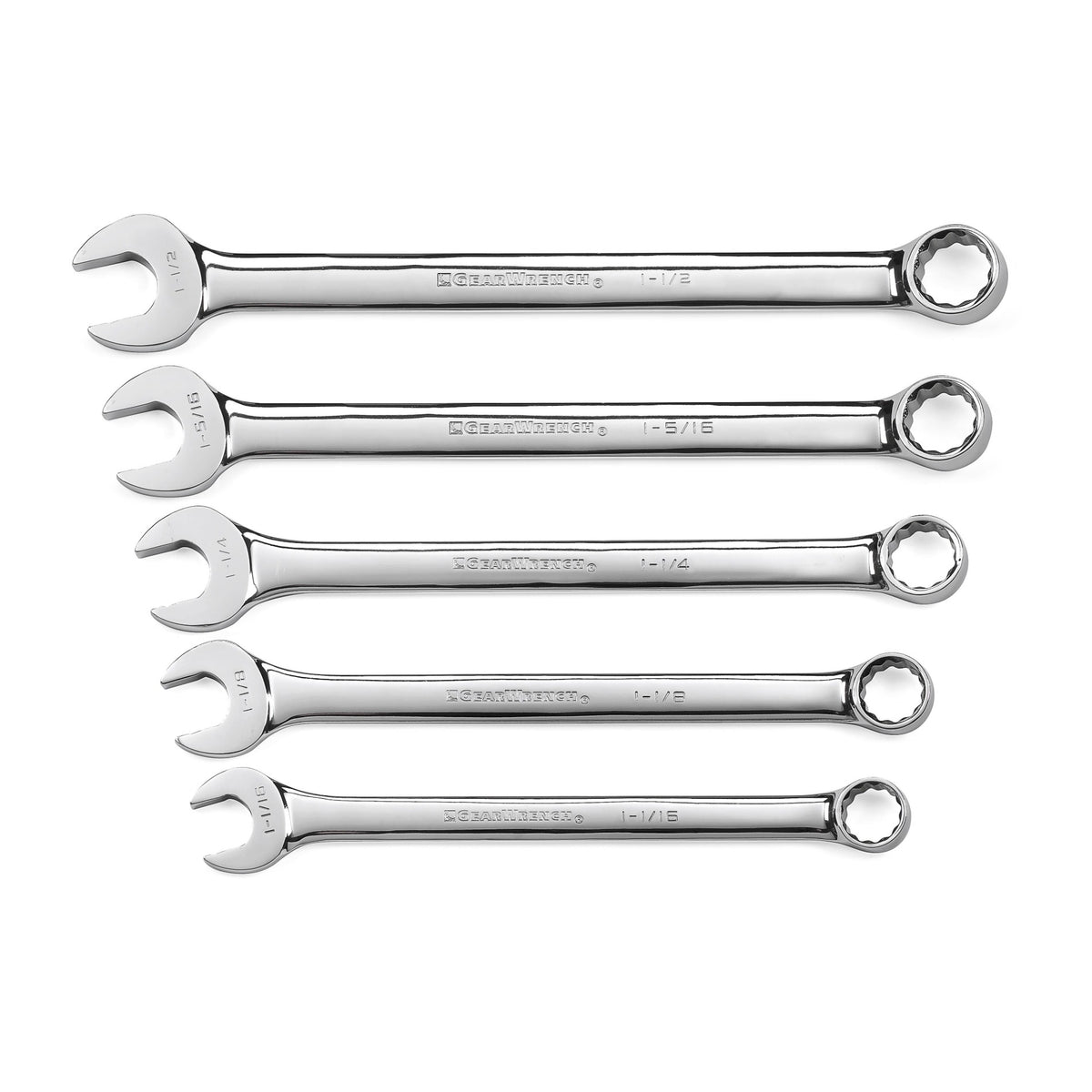 Gearwrench® 5Pc 12-Point SAE Long Pattern Combination Wrench Set | Accent Tools
