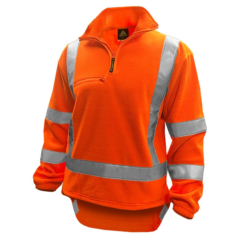 Clearance - Hi-Vis TTMC Polar Fleece Jacket, Orange -Size 8XL