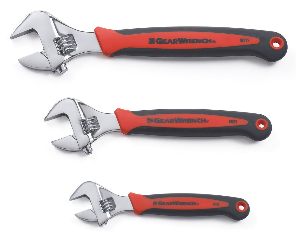 Gearwrench® Wrench Set Adjustable Cushion Grip 3Pc | Accent Tools
