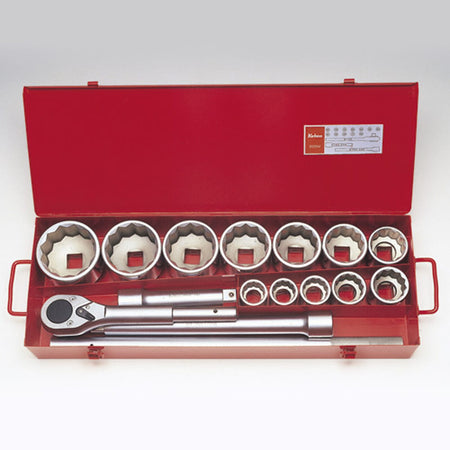 Koken 8225M Socket Set 12pt 15pc 1"Dr 32-80mm | Hobeca