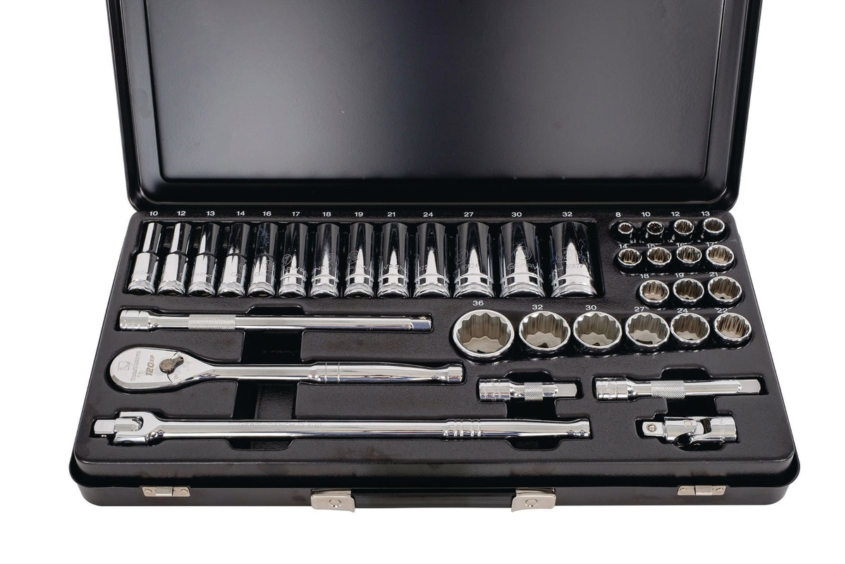 Gearwrench® 36Pc 1/2in. Drive Metric 120XP Deep & Standard Socket Set | Accent Tools