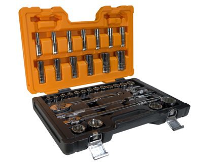 Gearwrench® Socket Set 1/2 Metric Deep & Standard Blow Mould case 36 piece | Accent Tools