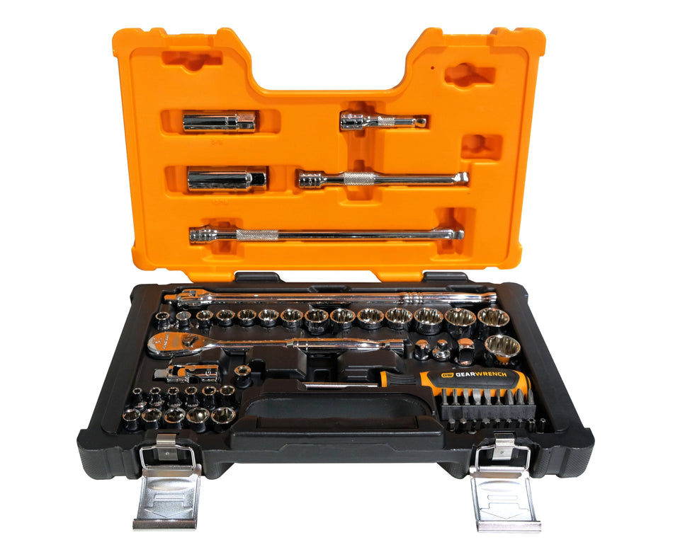 Gearwrench® 57Pc 1/4in & 3/8in. PTK Socket Set | Accent Tools