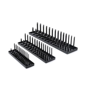 Gearwrench® 3 Pc. 1/4 3/8 & 1/2 Drive Black SAE Socket Storage Tray Set | Accent Tools
