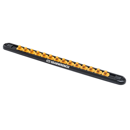 Gearwrench® 1/4in. Drive Magnetic Socket Rail - Includes 14 Clips | Accent Tools
