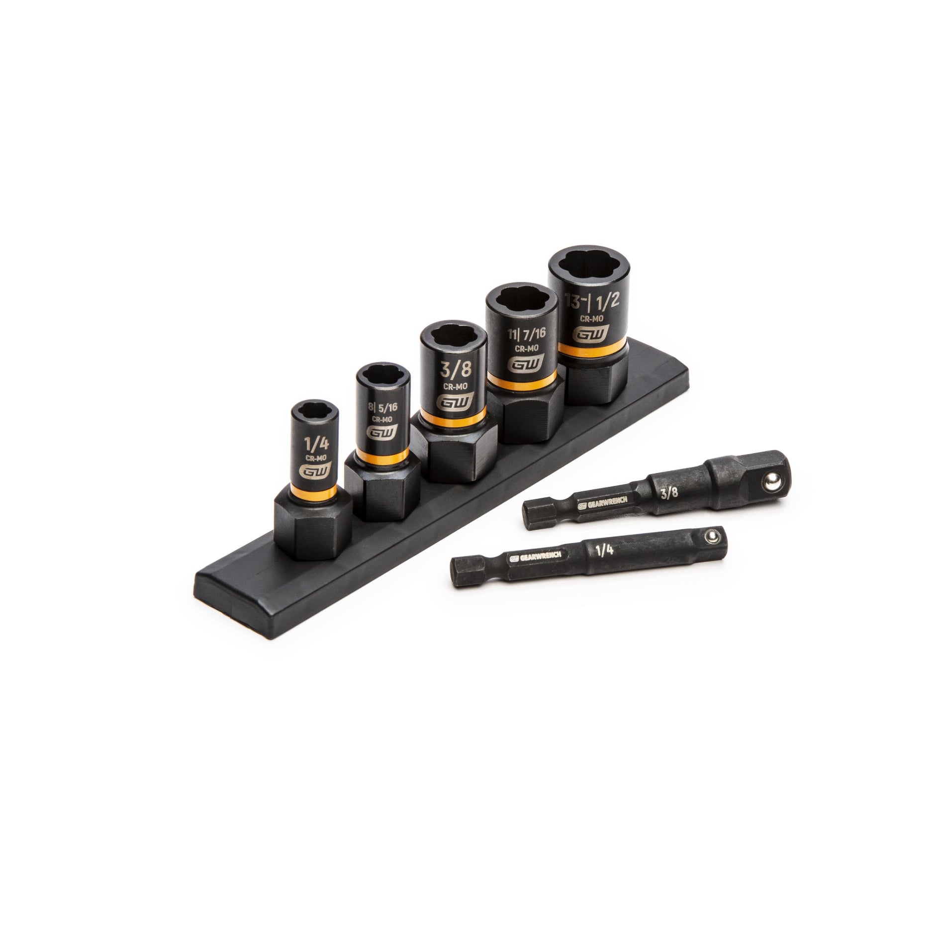 Gearwrench® 7Pc 1/4 & 3/8 in. Drive SAE Bolt Biter Impact Extraction Socket Set | Accent Tools