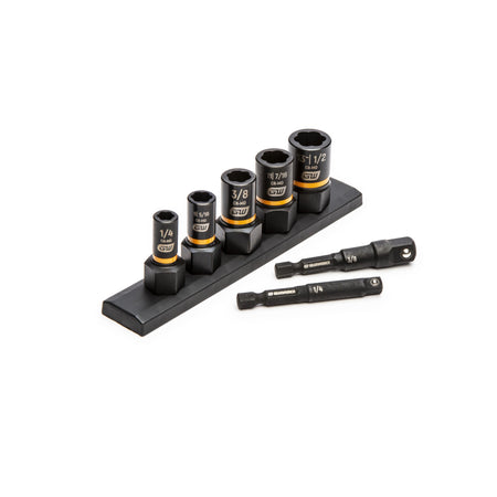 Gearwrench® 7Pc 1/4 & 3/8 in. Drive SAE Bolt Biter Impact Extraction Socket Set | Accent Tools