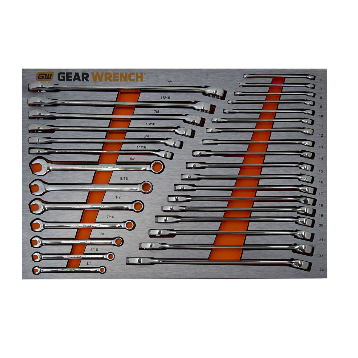Gearwrench® 31Pc Metric/SAE Wrench Set in EVA Tray | Accent Tools