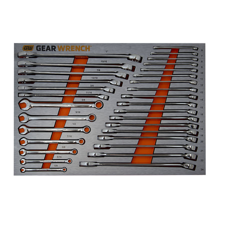 Gearwrench® 31Pc Metric/SAE Wrench Set in EVA Tray | Accent Tools
