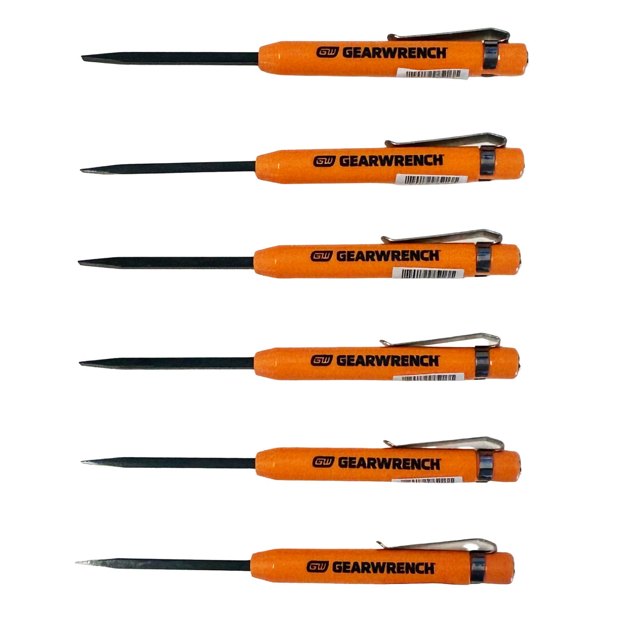 GEARWRENCH 6Pc Straight Mini Pry Bar Set | Accent Tools
