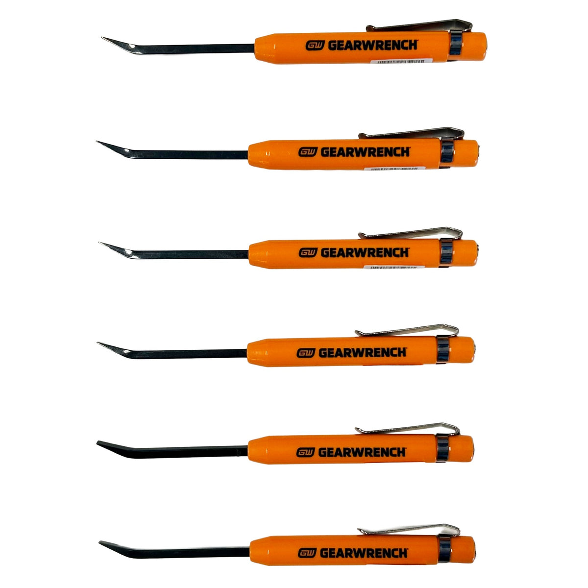 GEARWRENCH 6Pc 20 Degree Angled Mini Pry Bar Set | Accent Tools