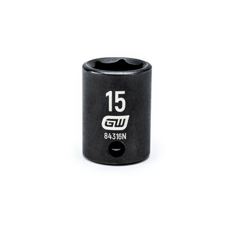 Gearwrench® 15mm 3/8in. Drive 6-Point Standard Impact Socket | Accent Tools