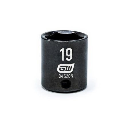 Gearwrench® 19mm 3/8in. Drive 6-Point Metric Standard Impact Socket | Accent Tools
