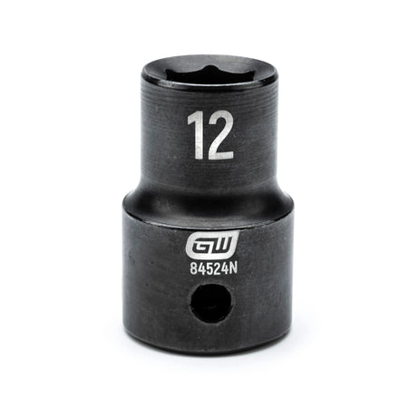 Gearwrench® 12mm 1/2in. Drive 6-Point Metric Standard Impact Socket | Accent Tools