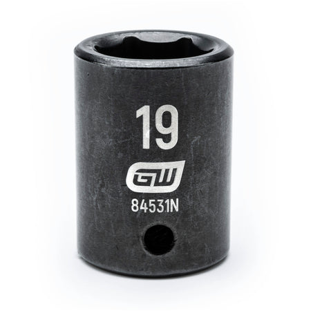 Gearwrench® 19mm 1/2in. Drive 6-Point Metric Standard Impact Socket | Accent Tools