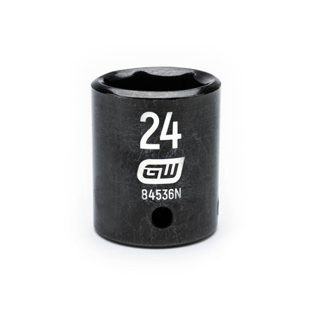 Gearwrench® 24mm 1/2in. Drive 6-Point Metric Standard Impact Socket | Accent Tools