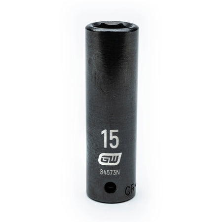 Gearwrench® 15mm 1/2in. Drive 6-Point Metric Deep Impact Socket | Accent Tools