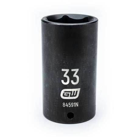Gearwrench® 33mm 1/2in. Drive 6-Point Metric Deep Impact Socket | Accent Tools