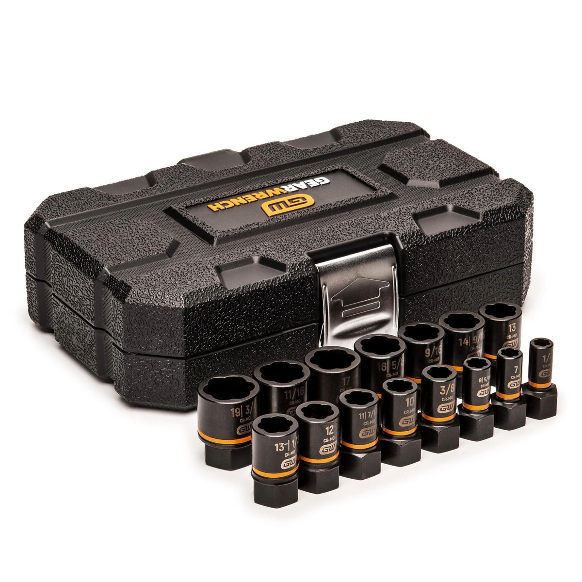 Gearwrench® 15 Pc. 1/4 & 3/8 Drive Bolt Biter Impact Extraction Socket Set | Accent Tools