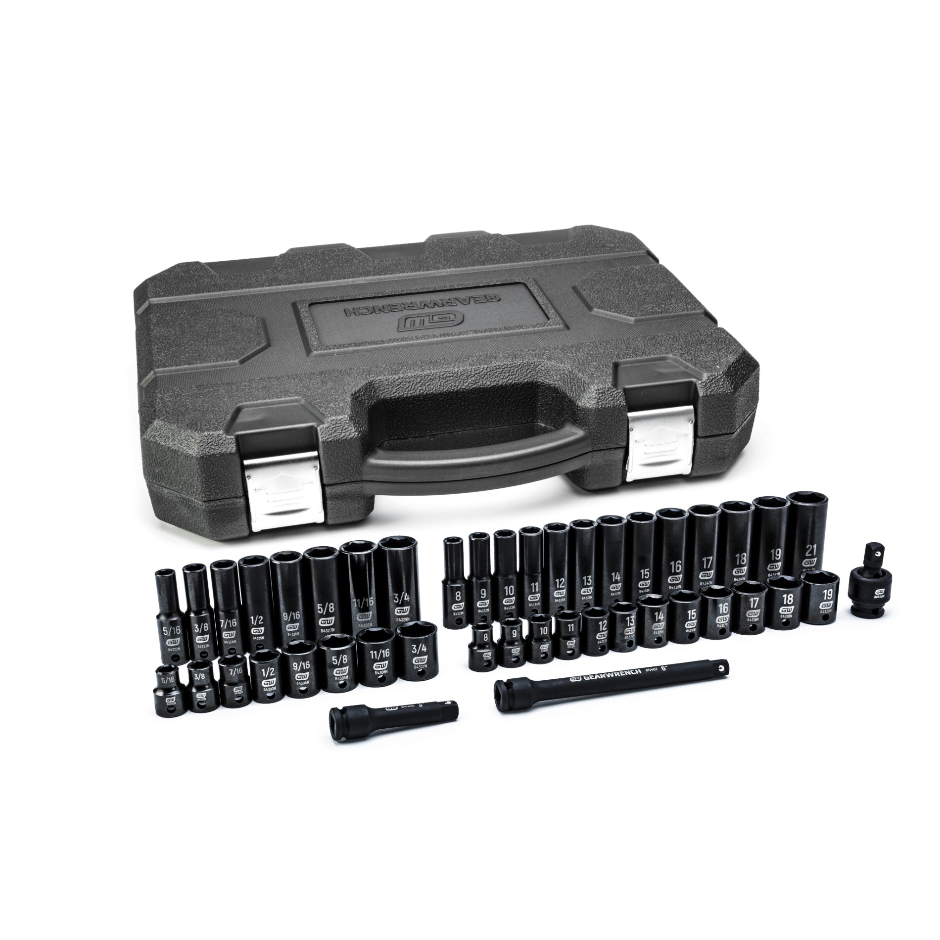 Gearwrench® 44Pc 3/8in. Drive 6 Point Standard & Deep Impact SAE/Metric Socket Set | Accent Tools
